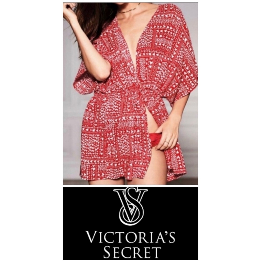 NEW Cover Up Kimono Hearts Victoria's Secret top